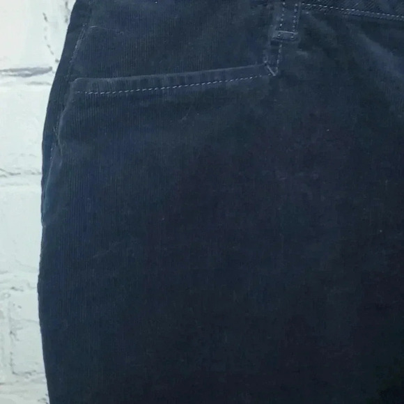 Talbots Corduroy Straight Leg Pant w Stretch Size 14 Dark Blue - Picture 4 of 13